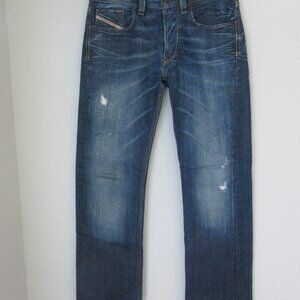 DIESEL DNA Distressed 29 Larkee Cotton Blue Denim Jeans